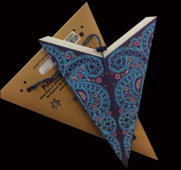 Dunhill Blau  - Faltbarer Leuchtstern, Weihnachtsstern aus Papier mit 5 Zacken, 60 cm